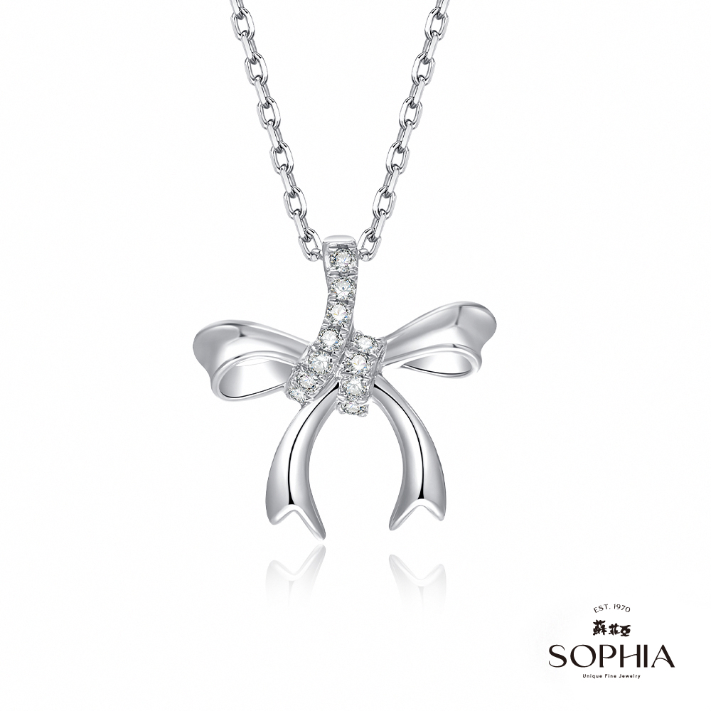 SOPHIA 蘇菲亞珠寶 - 愛戀時光 14K白金 鑽石項鍊