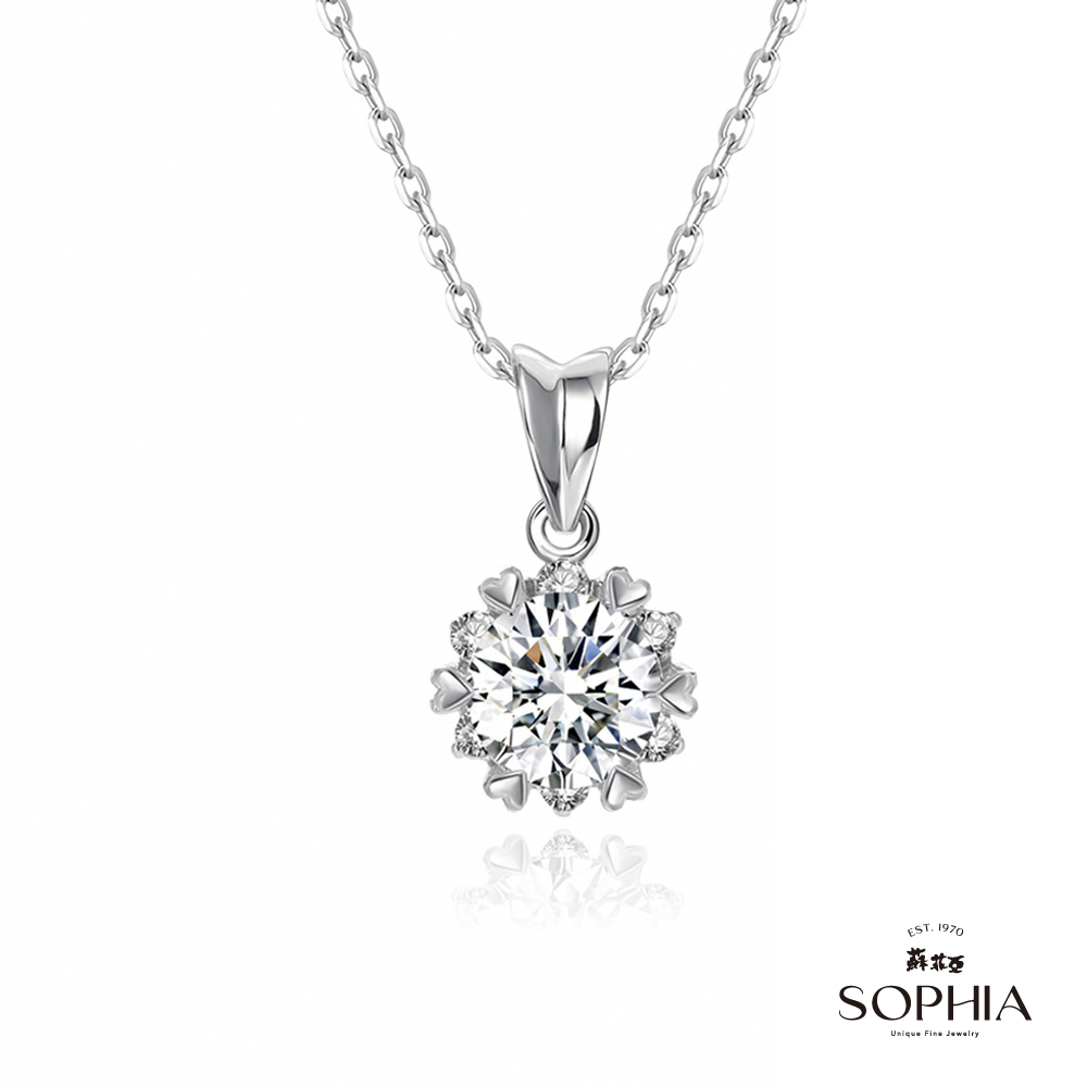 SOPHIA 蘇菲亞珠寶 - 費洛拉 1.00克拉 18K白金 鑽石項鍊