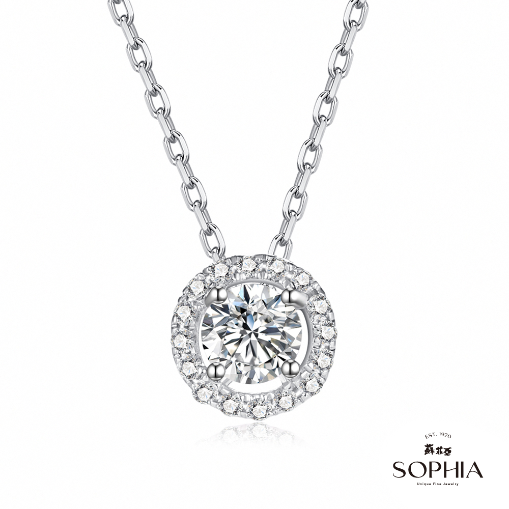 SOPHIA 蘇菲亞珠寶 - 愛伊蕾拉 0.30克拉 18K白金 鑽石項鍊