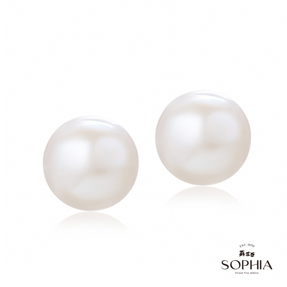 SOPHIA 蘇菲亞珠寶 - 天然珍珠耳環 7.0~8.0mm 925純銀 珍珠耳環
