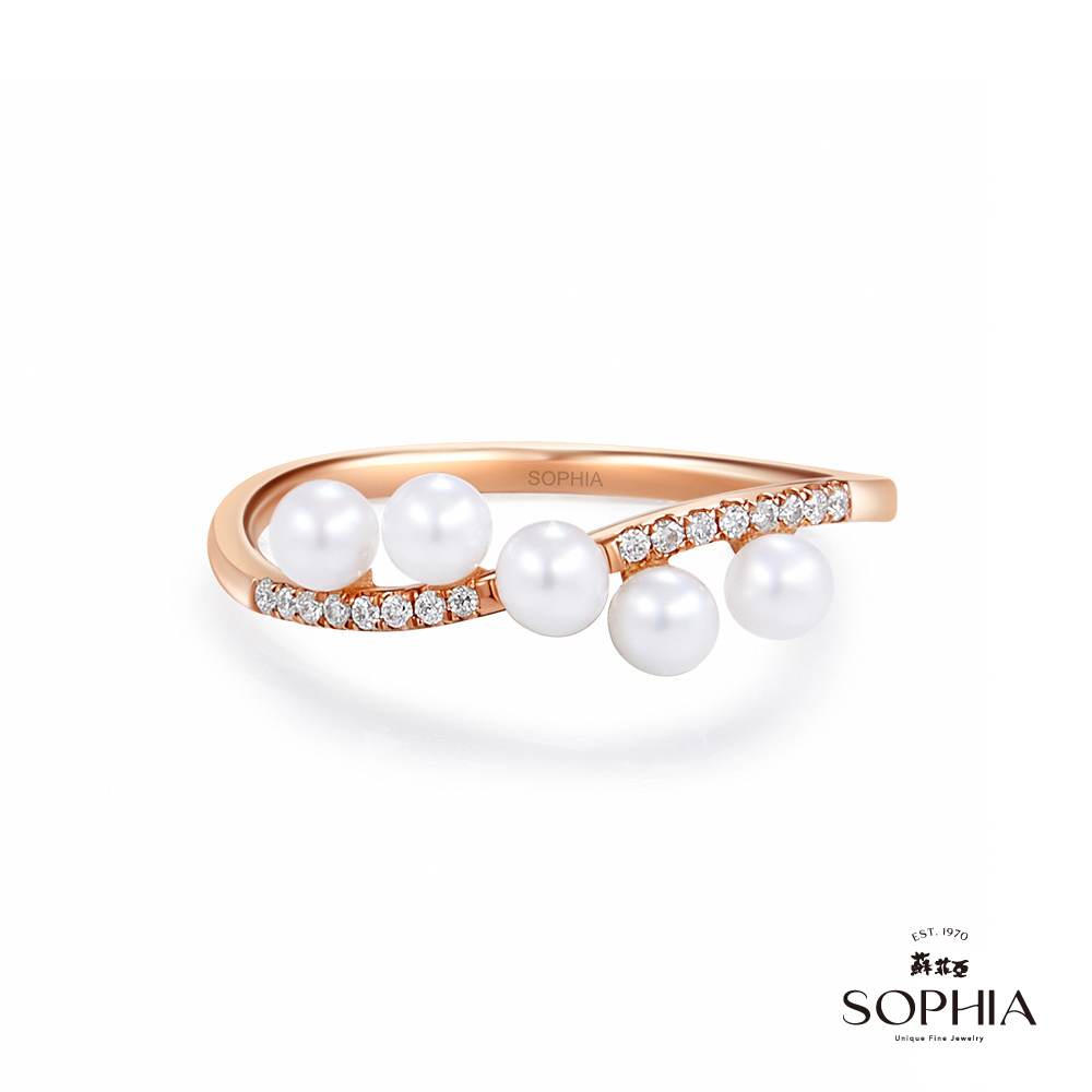 SOPHIA 蘇菲亞珠寶 - 海洋戀曲 14K玫瑰金 鑽石戒指