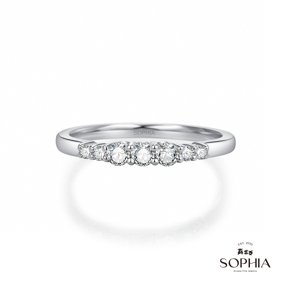 SOPHIA 蘇菲亞珠寶 - 珀莉 0.20克拉 18K白金 鑽石戒指