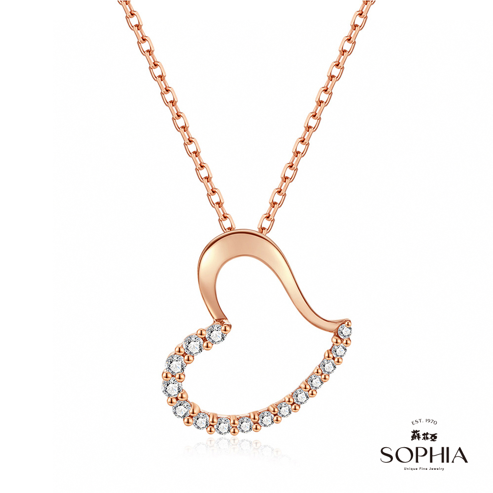 SOPHIA 蘇菲亞珠寶 - 戴瑞莎 9K玫瑰金 鑽石項鍊