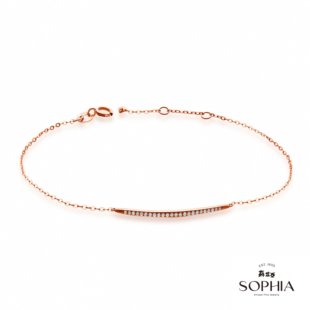 SOPHIA 蘇菲亞珠寶 - 簡愛 14K玫瑰金 鑽石手鍊