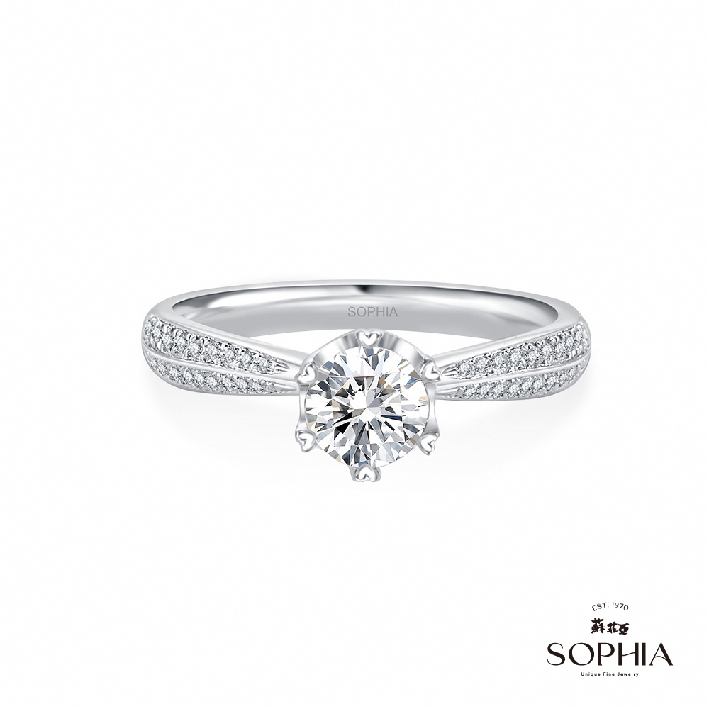 SOPHIA 蘇菲亞珠寶 - 相印 0.50克拉 18K白金 鑽石戒指