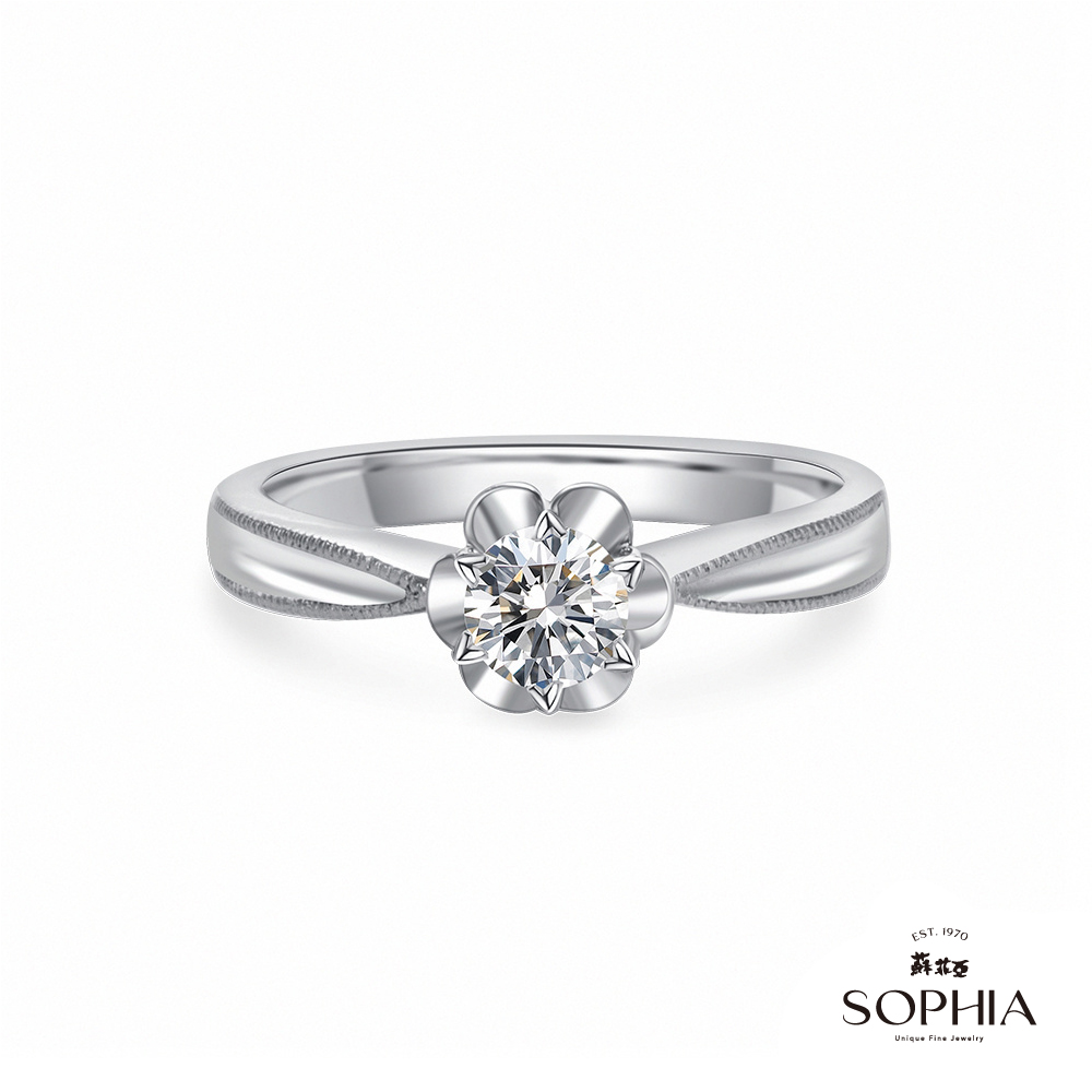 SOPHIA 蘇菲亞珠寶 - 瑪格麗特 GIA 0.30克拉D_SI1 18K白金 鑽石戒指