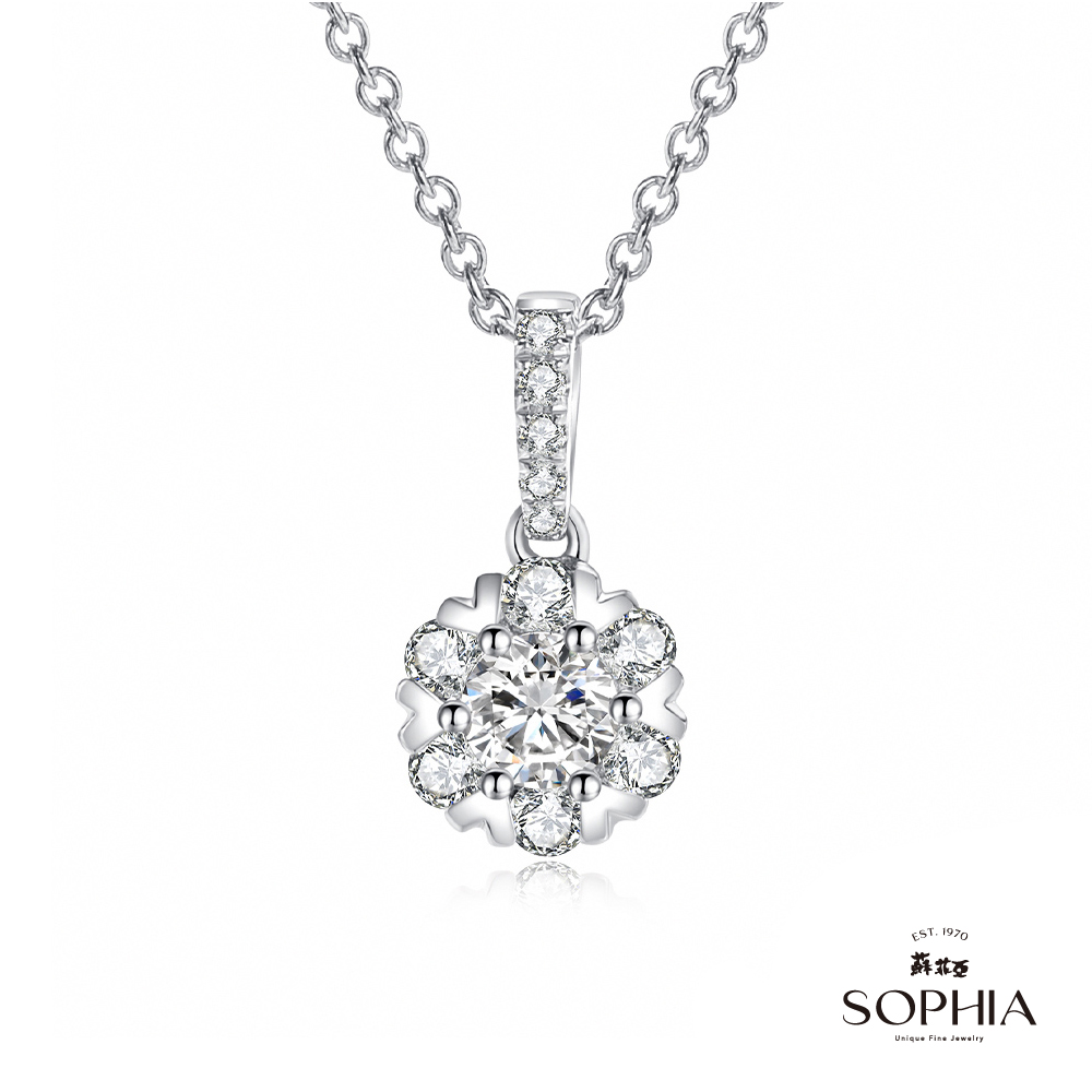 SOPHIA 蘇菲亞珠寶 - 普羅旺斯 0.30克拉 18K白金 鑽石項鍊