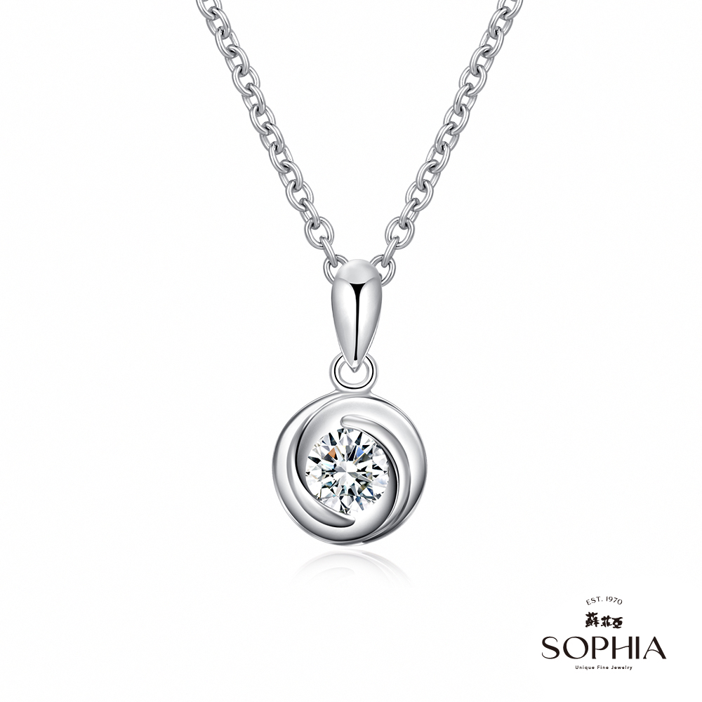 SOPHIA 蘇菲亞珠寶 - 熱戀 0.20克拉 18K白金 鑽石項鍊