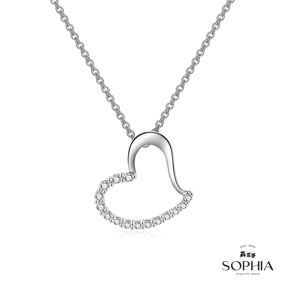 SOPHIA 蘇菲亞珠寶 - 戴瑞莎 9K白金 鑽石項鍊