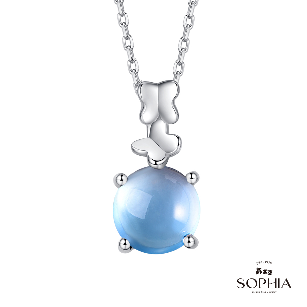 SOPHIA 蘇菲亞珠寶 - 玩美寶石系列-雙飛藍黃玉 S925純銀 寶石項墜