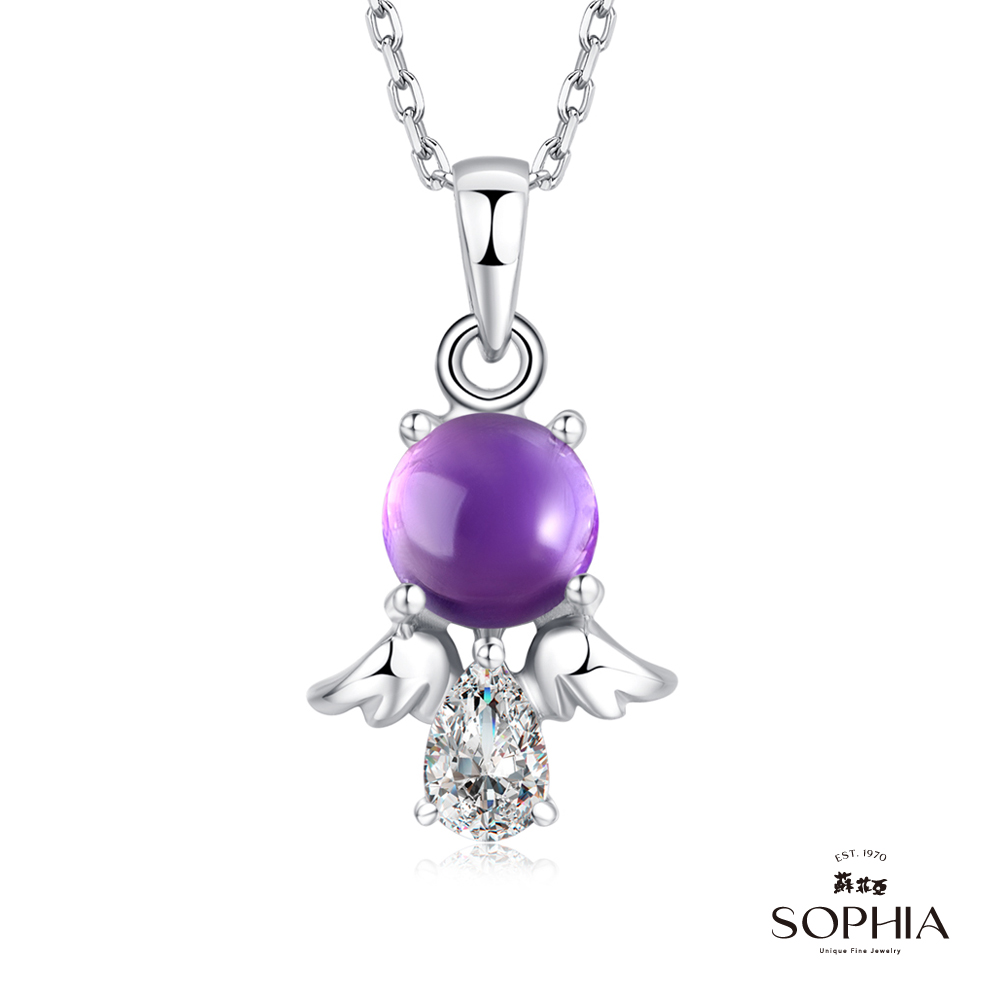SOPHIA 蘇菲亞珠寶 - 玩美寶石系列-寶貝蛋紫水晶 S925純銀 寶石項墜