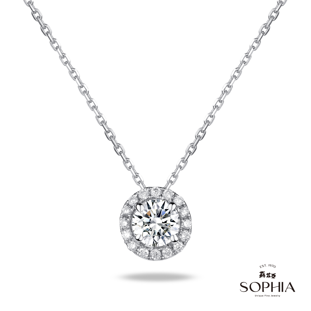 SOPHIA 蘇菲亞珠寶 - 愛伊蕾拉 0.10克拉 18K白金 鑽石項鍊