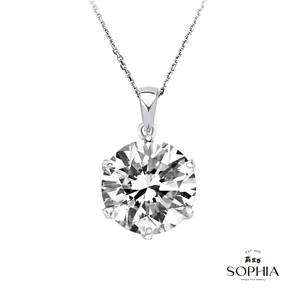 SOPHIA 蘇菲亞珠寶 -經典六爪1.00克拉FVS2 鑽石項鍊