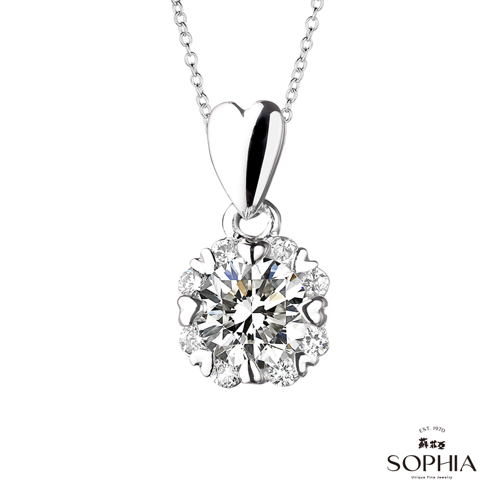SOPHIA 蘇菲亞珠寶 - 費洛拉S 50分 D/SI1 18K 鑽石項墜