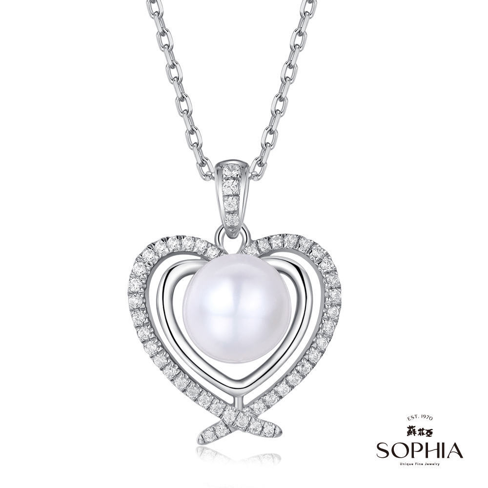SOPHIA 蘇菲亞珠寶 - 愛心造型 S925純銀 珍珠項墜