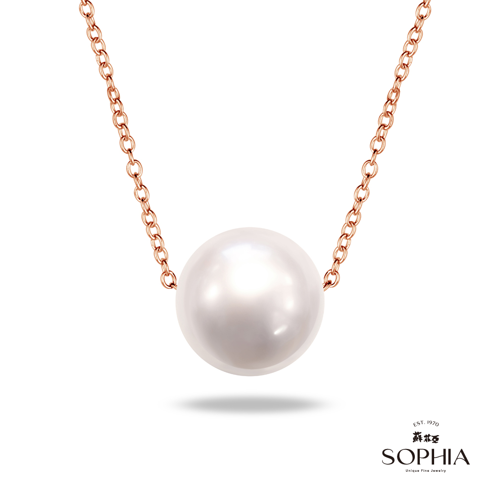 SOPHIA 蘇菲亞珠寶 - 唯一真情 14K玫瑰金 18吋 珍珠套鍊