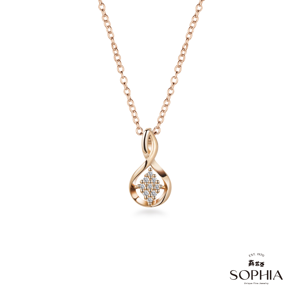 SOPHIA 蘇菲亞珠寶 - 媞娜 14K玫瑰金 鑽石項墜