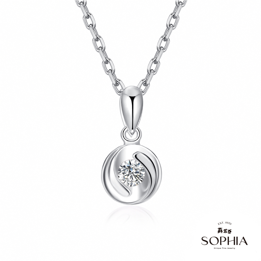 SOPHIA 蘇菲亞珠寶 - 熱戀 14K白金 鑽石項鍊
