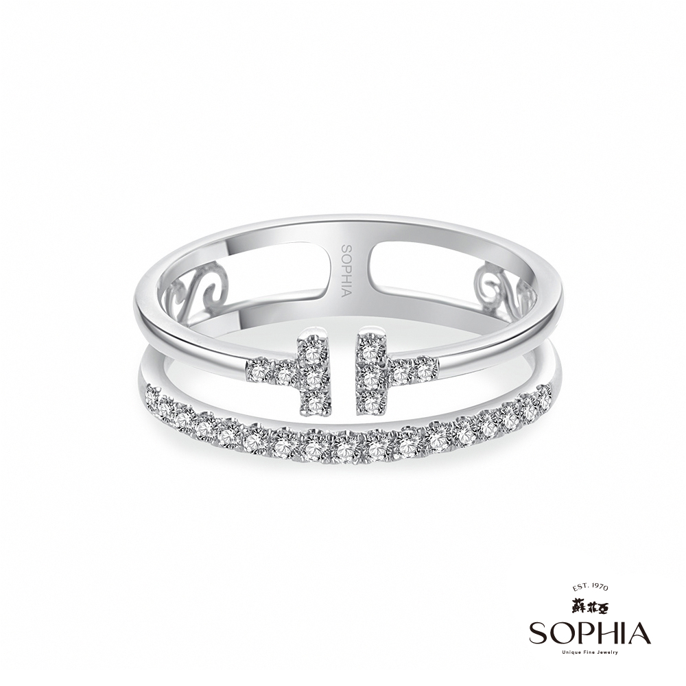 SOPHIA 蘇菲亞珠寶 - 情願 14K白金 鑽石戒指