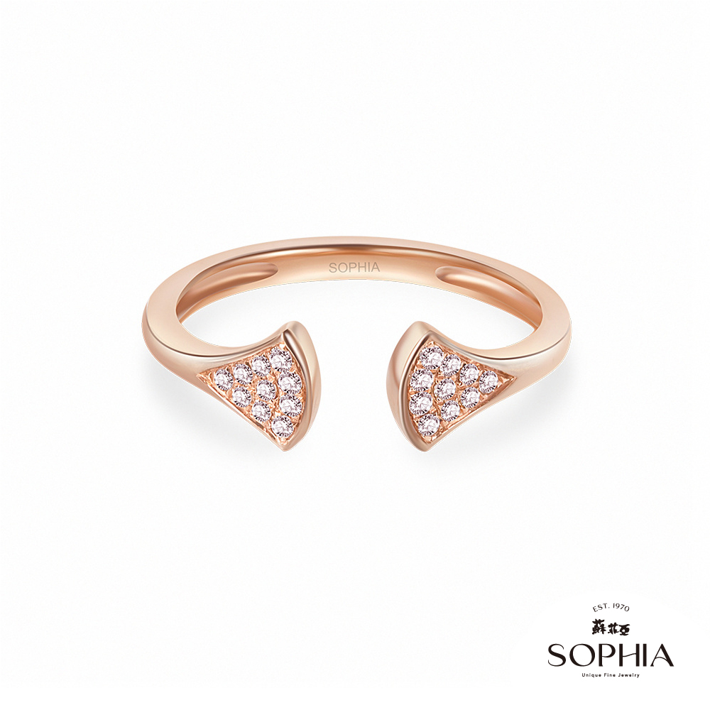 SOPHIA 蘇菲亞珠寶 - 睛漾 14K玫瑰金 鑽石戒指