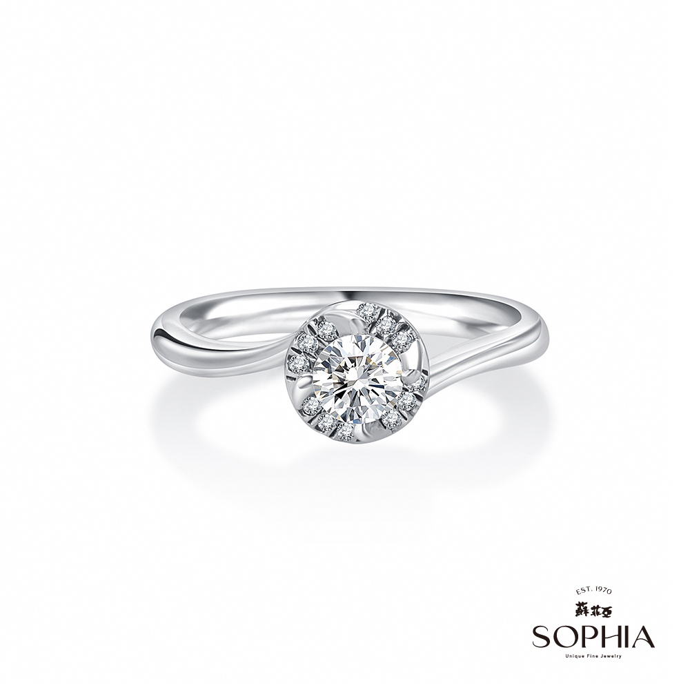 SOPHIA 蘇菲亞珠寶 - 依戀 0.30克拉 18K白金 鑽石戒指