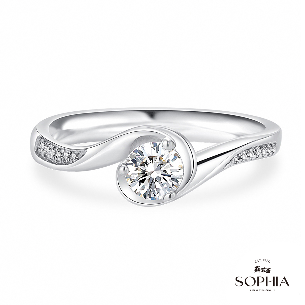 SOPHIA 蘇菲亞珠寶 - 誓約 0.30克拉 18K白金 鑽石戒指