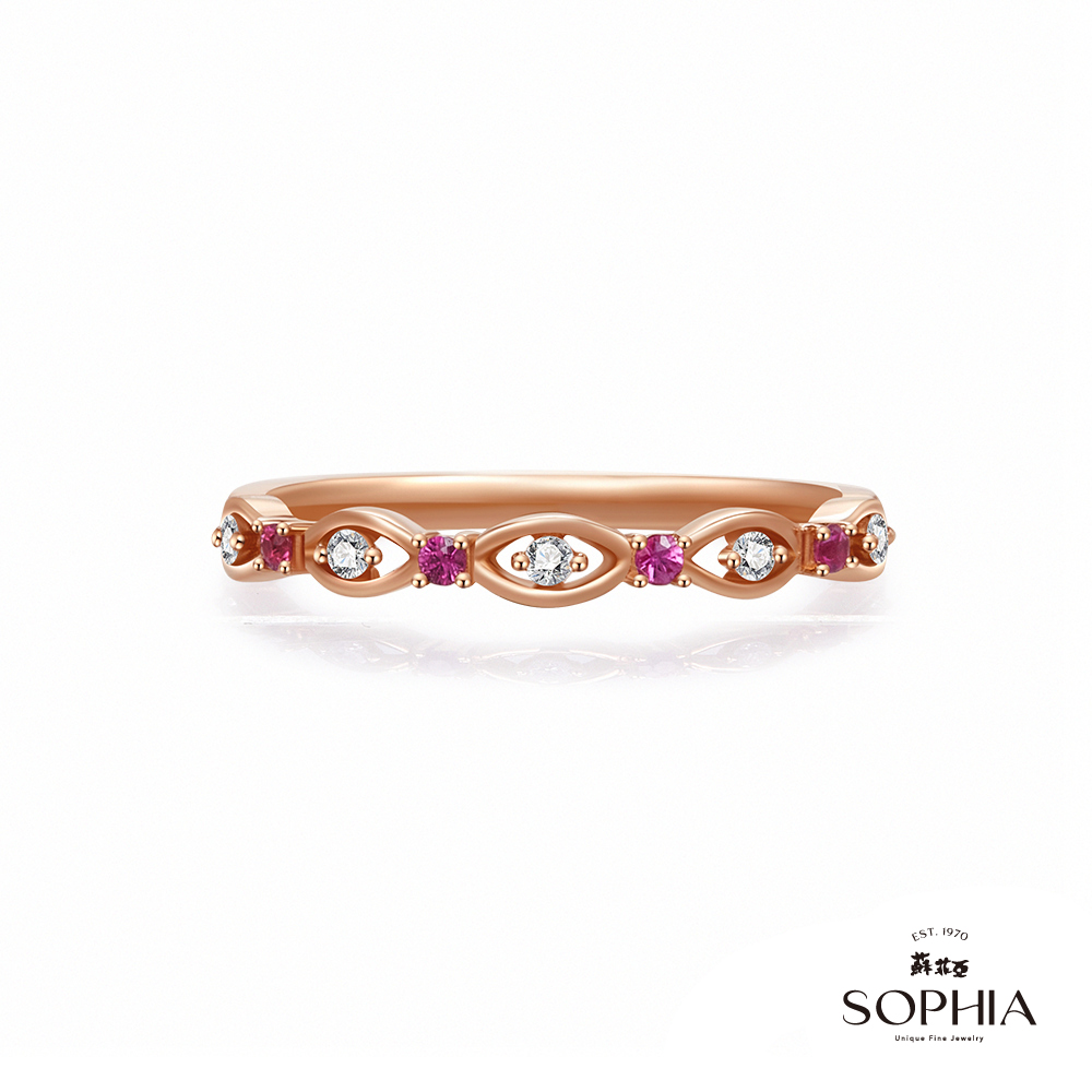 SOPHIA 蘇菲亞珠寶 - 夏洛特 18K玫瑰金 寶石戒指