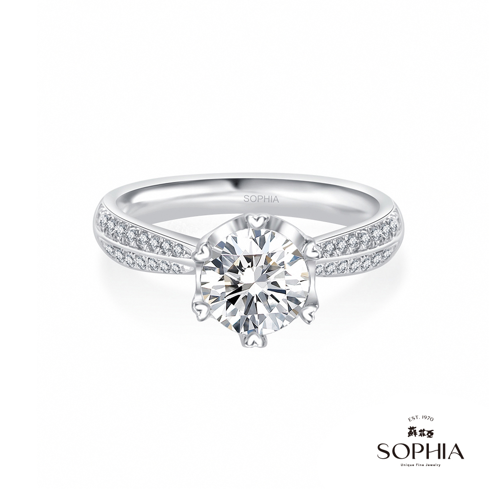 SOPHIA 蘇菲亞珠寶 - 相印 1.00克拉 18K白金 鑽石戒指