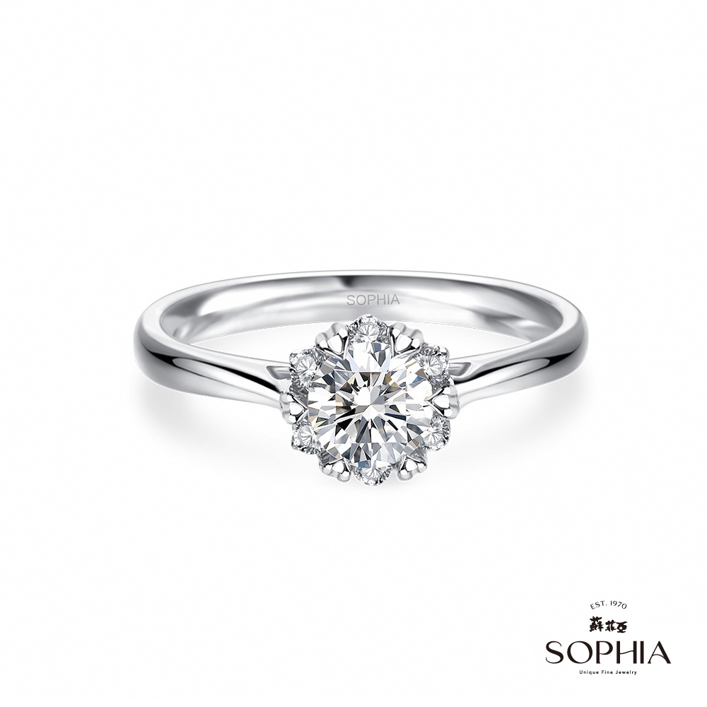 SOPHIA 蘇菲亞珠寶 - 費洛拉 0.50克拉 18K白金 鑽石戒指