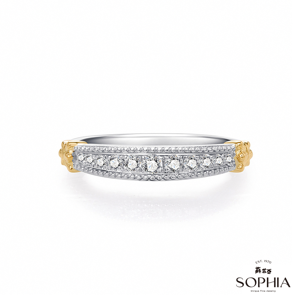 SOPHIA 蘇菲亞珠寶 - 皇家榮耀 18K雙色(黃金+白金) 鑽石戒指