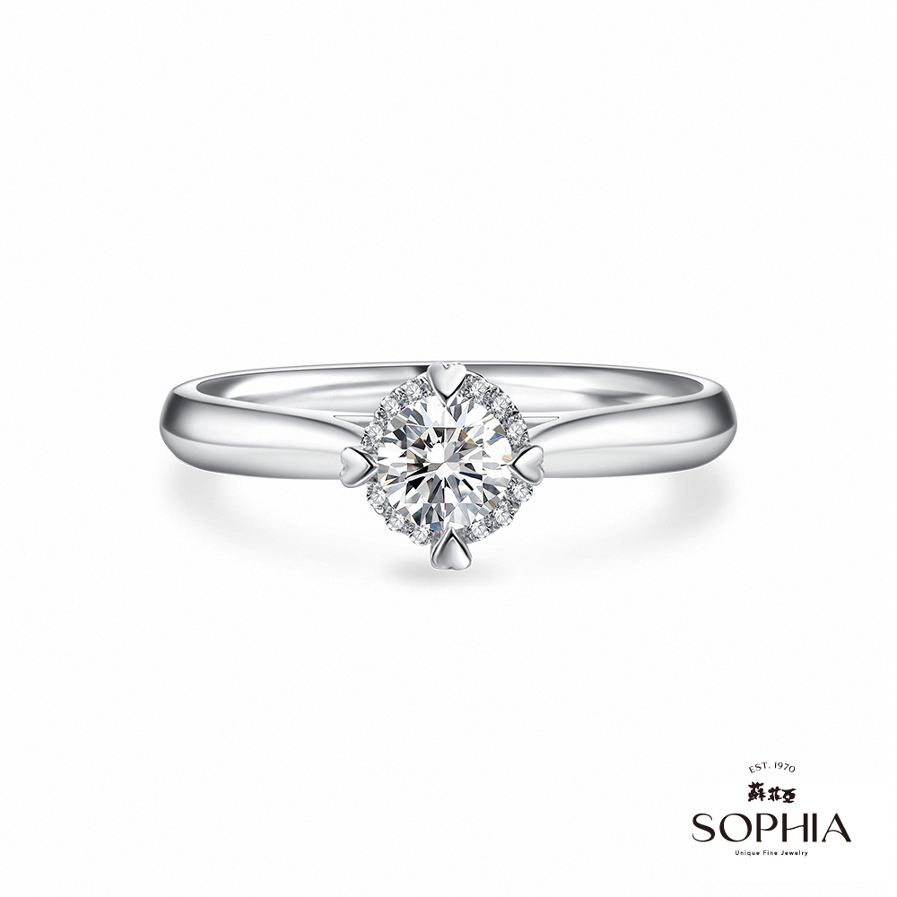 SOPHIA 蘇菲亞珠寶 - 薔薇 0.30克拉 18K白金 鑽石戒指