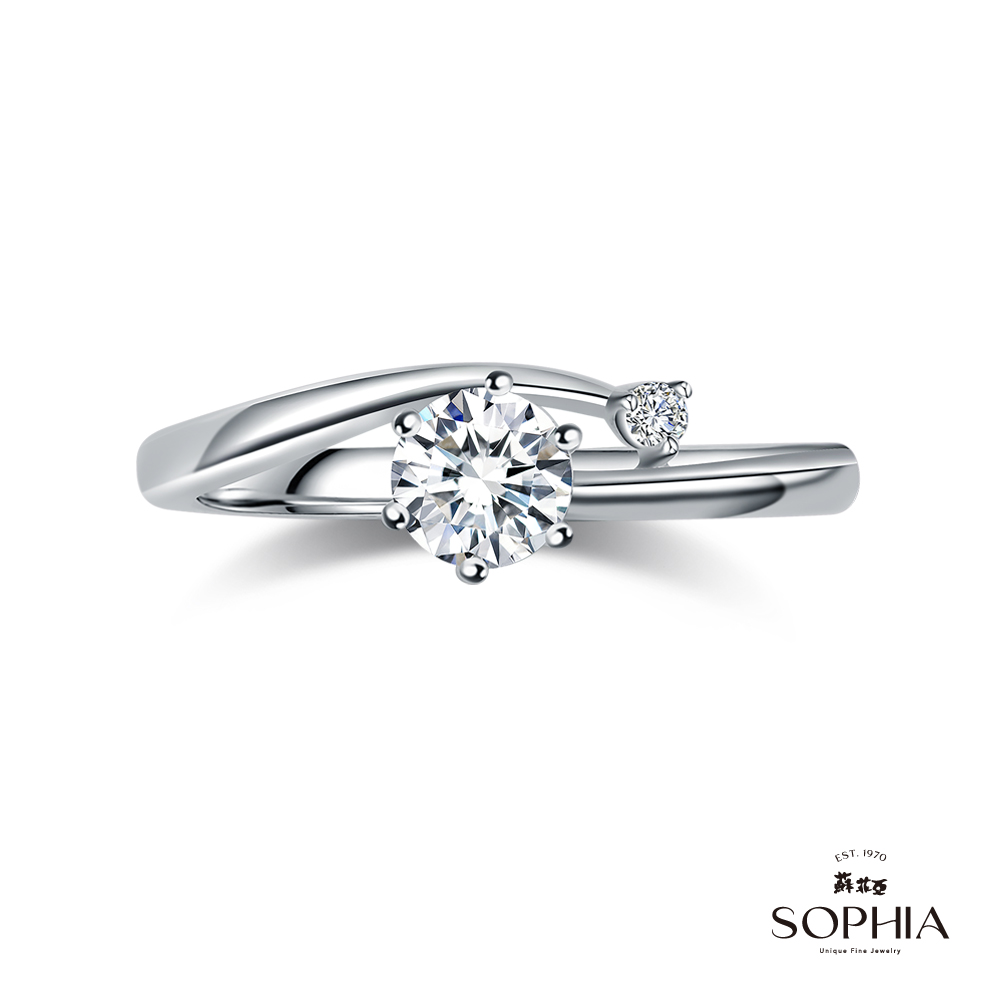 SOPHIA 蘇菲亞珠寶 - 以愛相隨 30分 18K白金 鑽石戒指