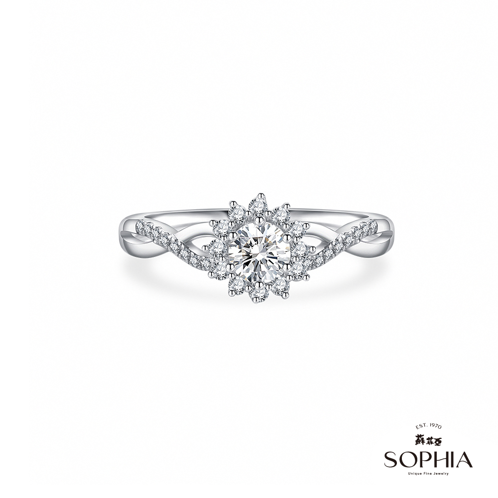 SOPHIA 蘇菲亞珠寶 - 艾莉絲 30分 18K白金 鑽石戒指