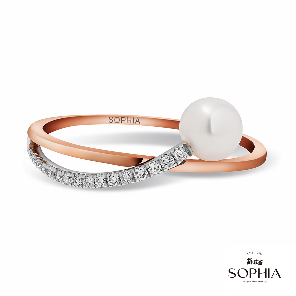 SOPHIA 蘇菲亞珠寶 - 流星滑過 14K玫瑰金 鑽石戒指