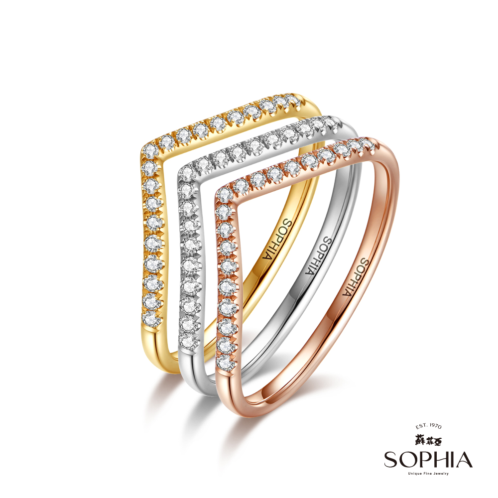 SOPHIA 蘇菲亞珠寶 - 璀璨 14K 鑽石戒指