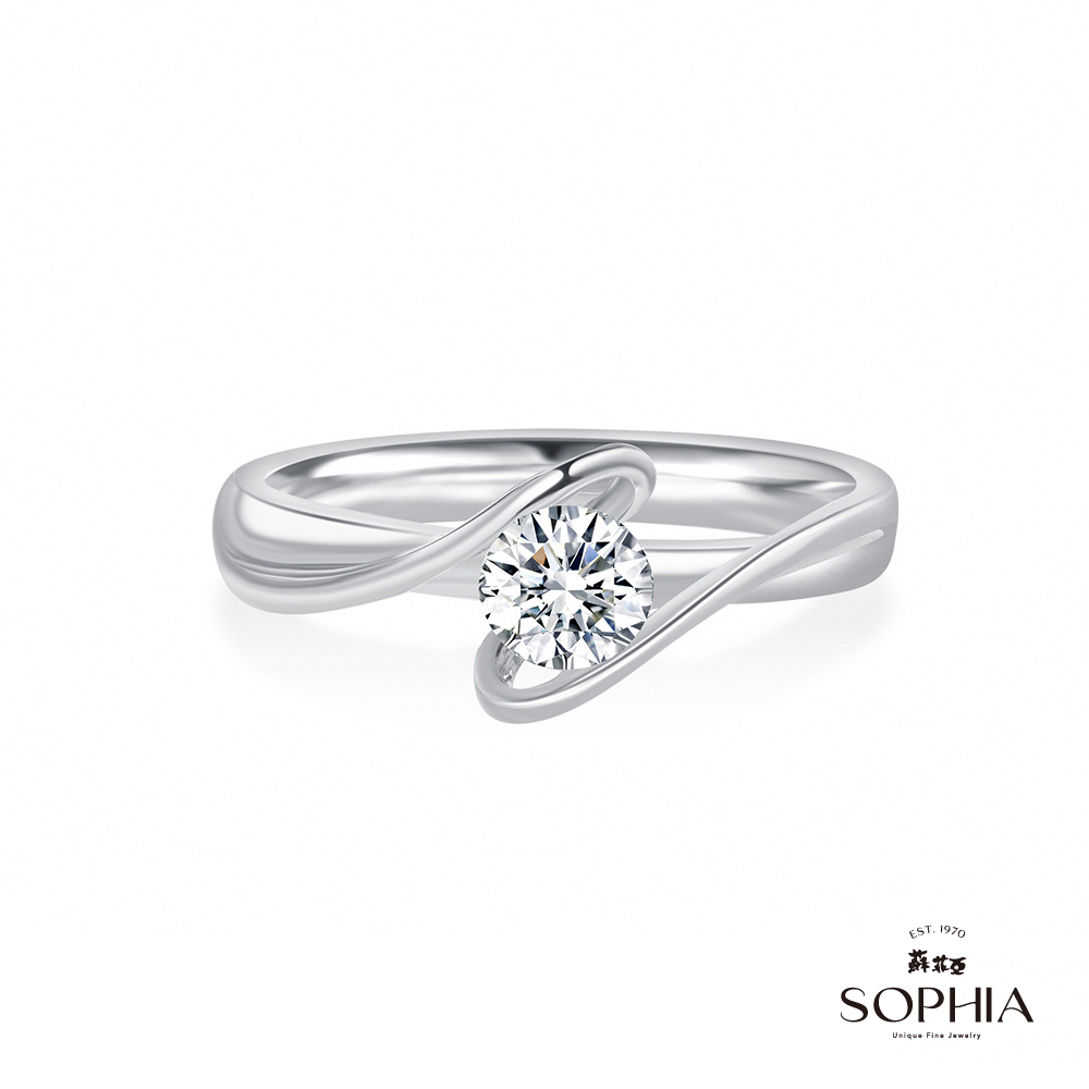 SOPHIA 蘇菲亞珠寶 - 彩帶 30分 GIA G/SI2 18K金 鑽石戒指