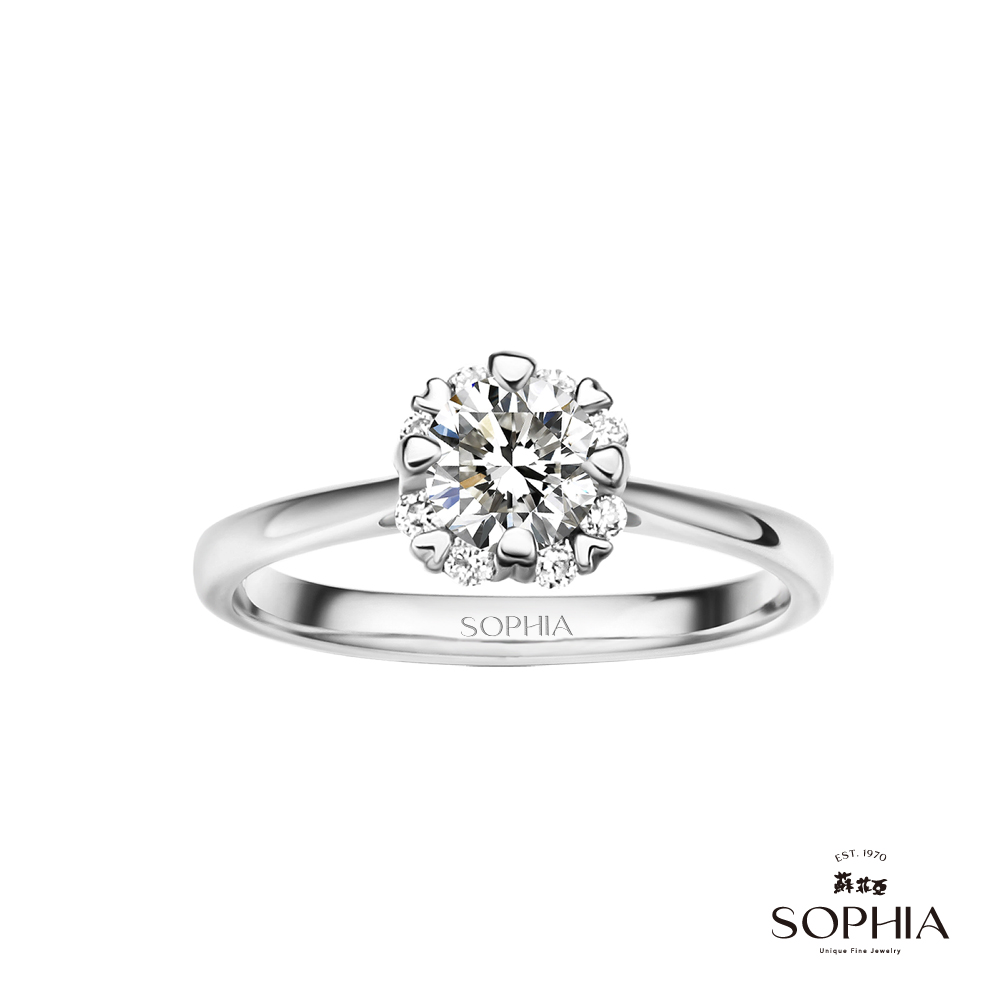 SOPHIA 蘇菲亞珠寶 - 費洛拉S 50分 D/SI1 18K 鑽石戒指