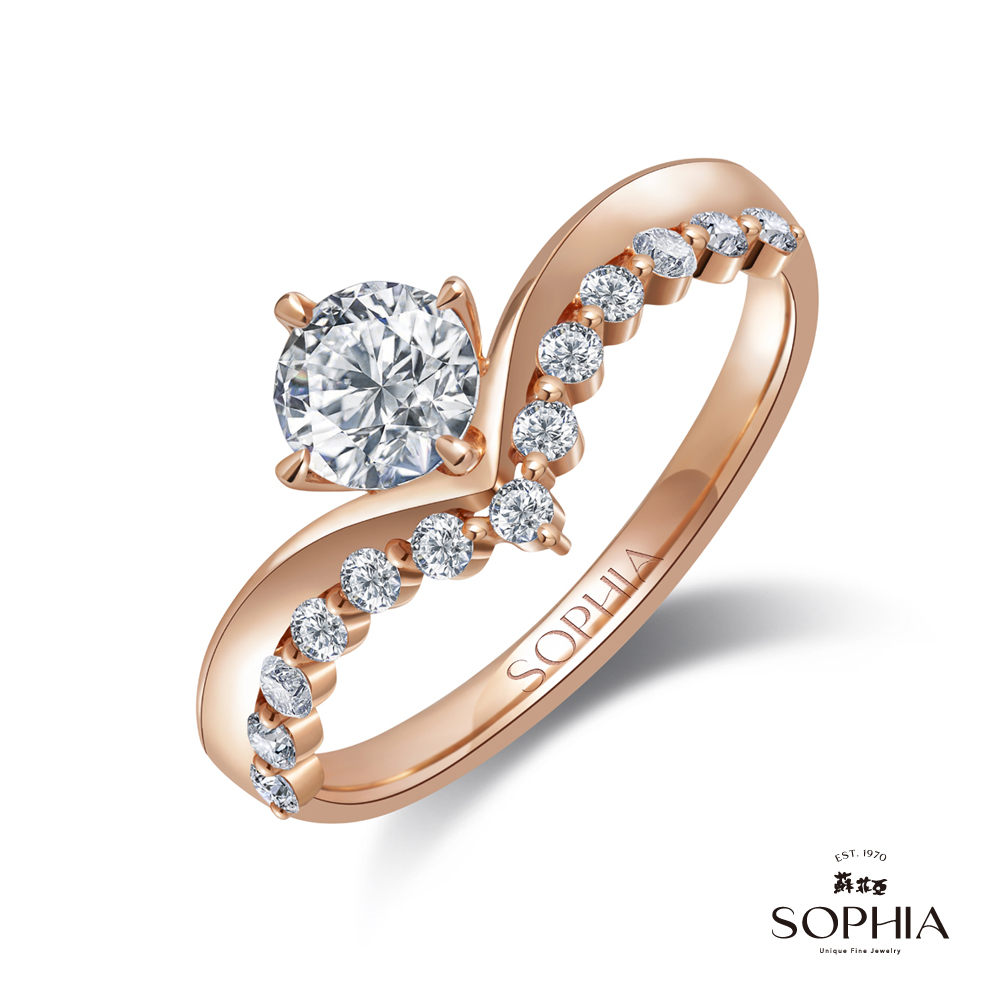 SOPHIA 蘇菲亞珠寶 - 安德莉亞 50分 F/VVS1 18K金 鑽石戒指