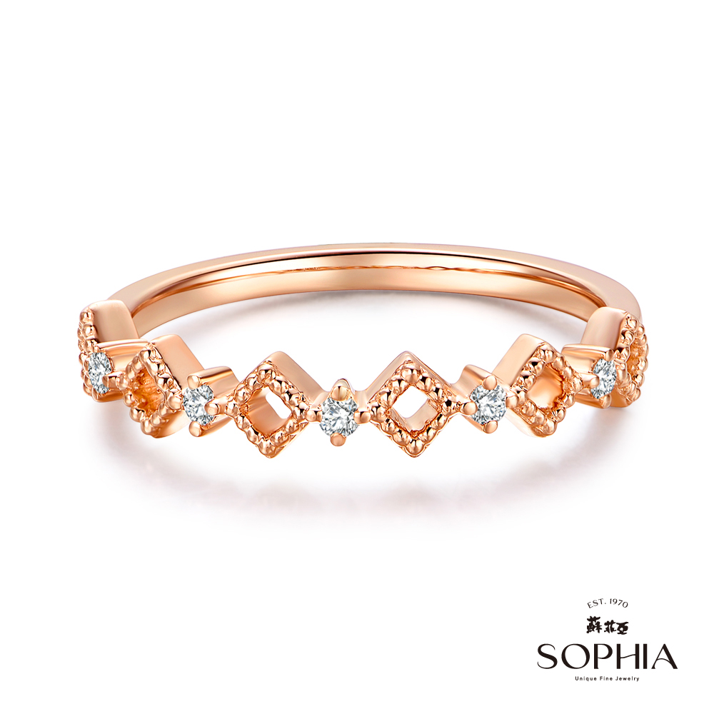 SOPHIA 蘇菲亞珠寶 - 堅定不移 18K玫瑰金 鑽石戒指