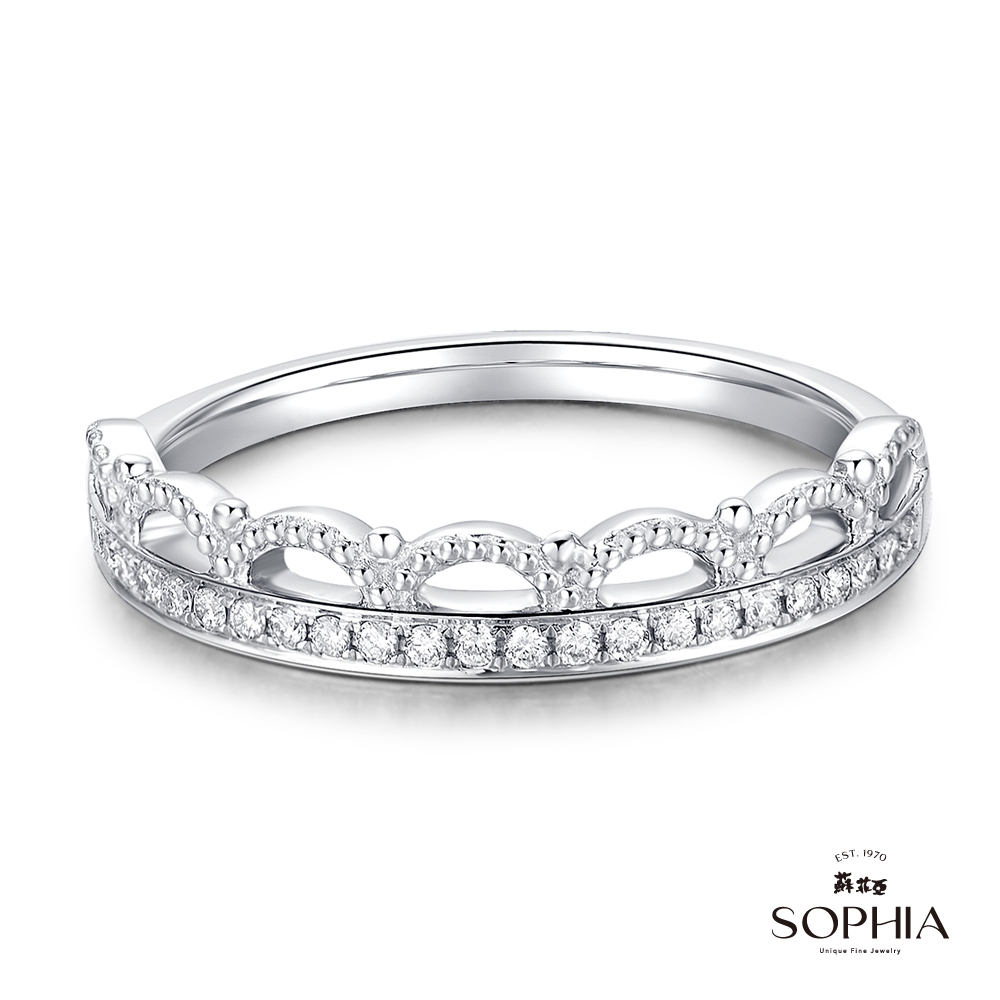 SOPHIA 蘇菲亞珠寶 - 公主皇冠 18K金 鑽石戒指