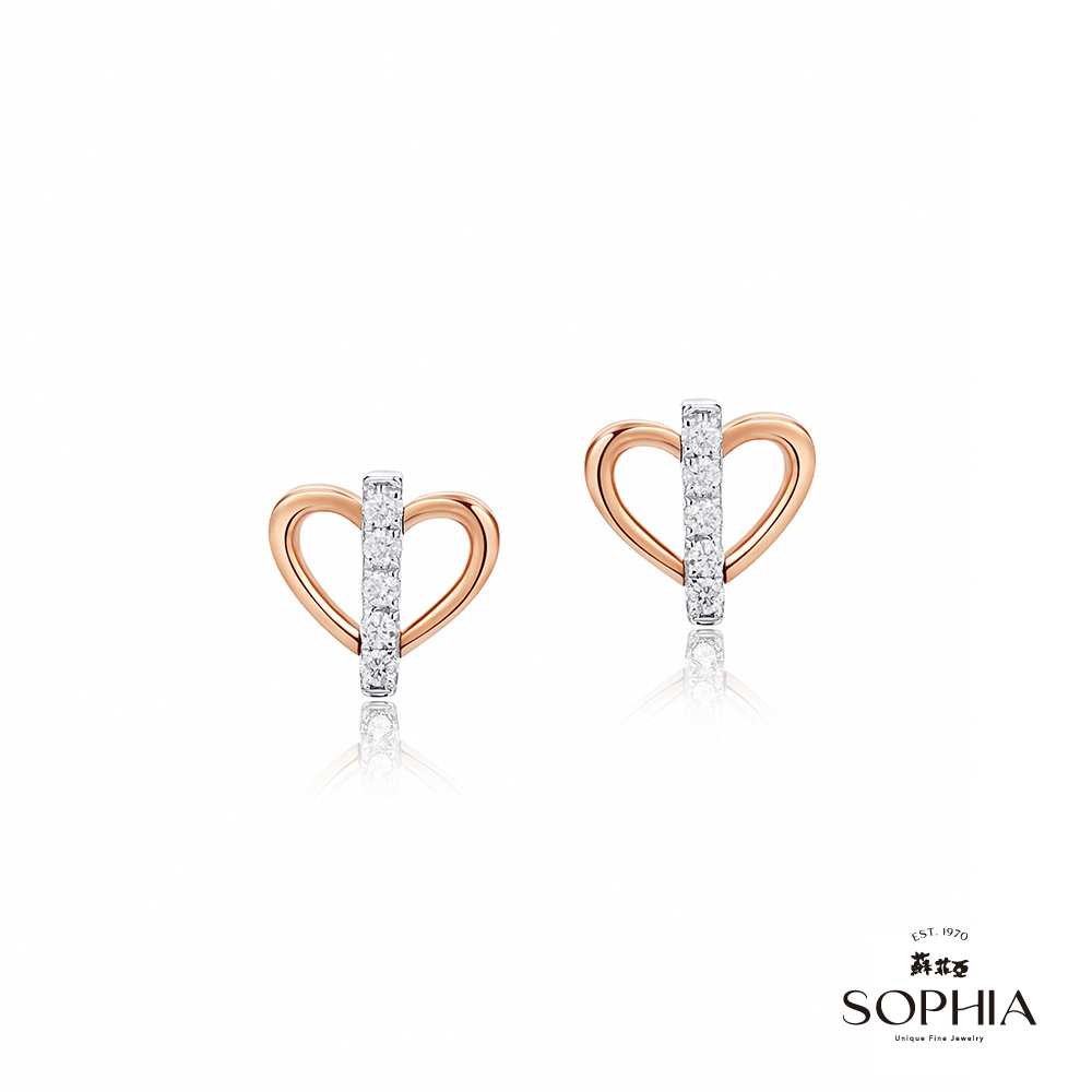SOPHIA 蘇菲亞珠寶 - 一心一意 14RK 鑽石耳環