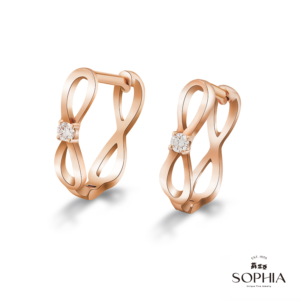 SOPHIA 蘇菲亞珠寶 - 無限造型 14RK 鑽石耳環