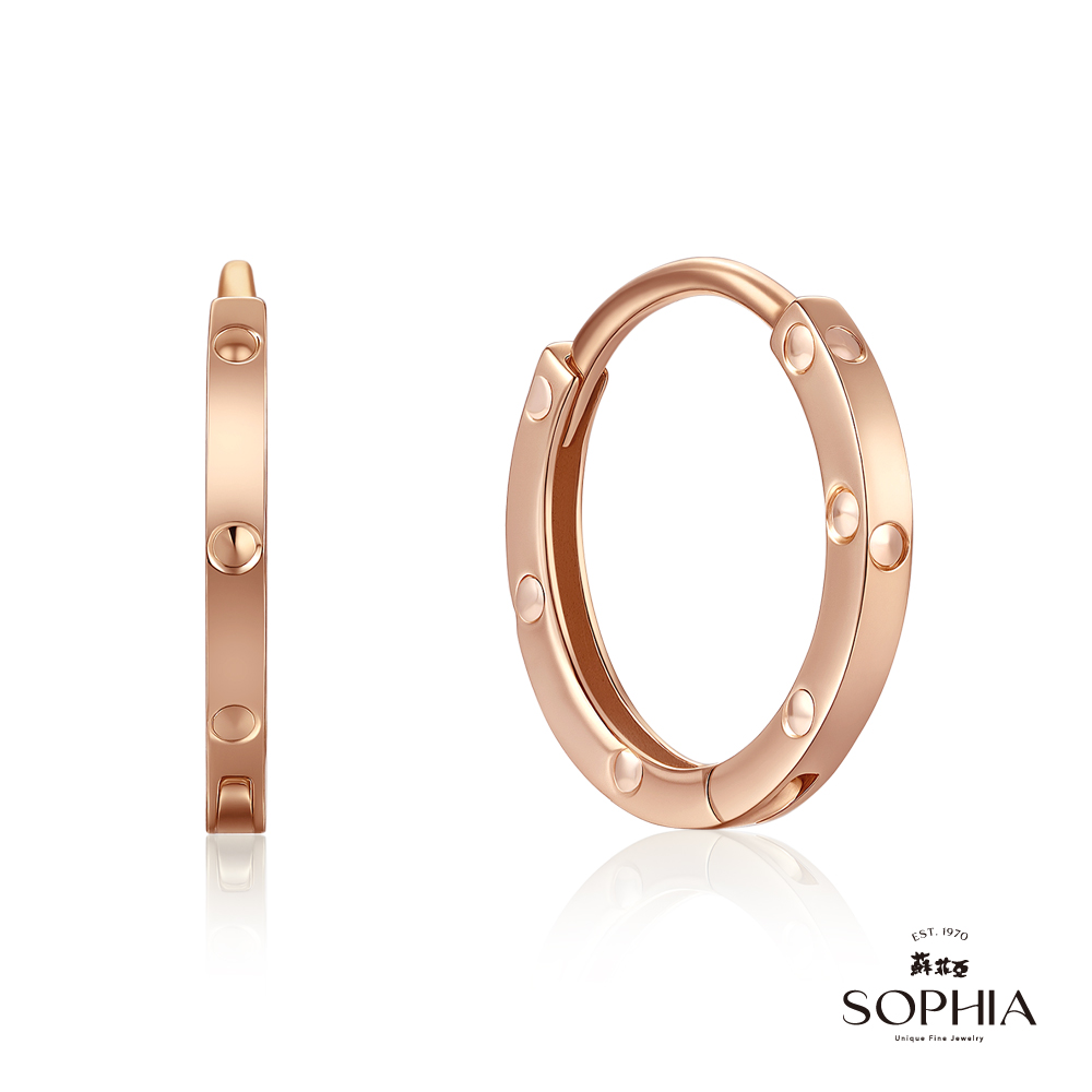 SOPHIA 蘇菲亞珠寶 - 伊甸 18K玫瑰金 K金耳環