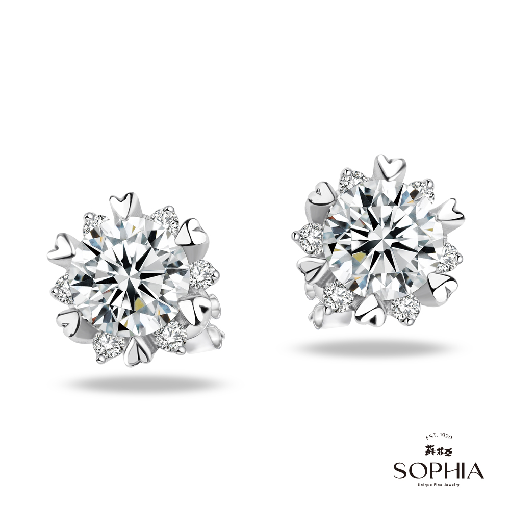 SOPHIA 蘇菲亞珠寶 - 費洛拉 20分 18K金 鑽石耳環