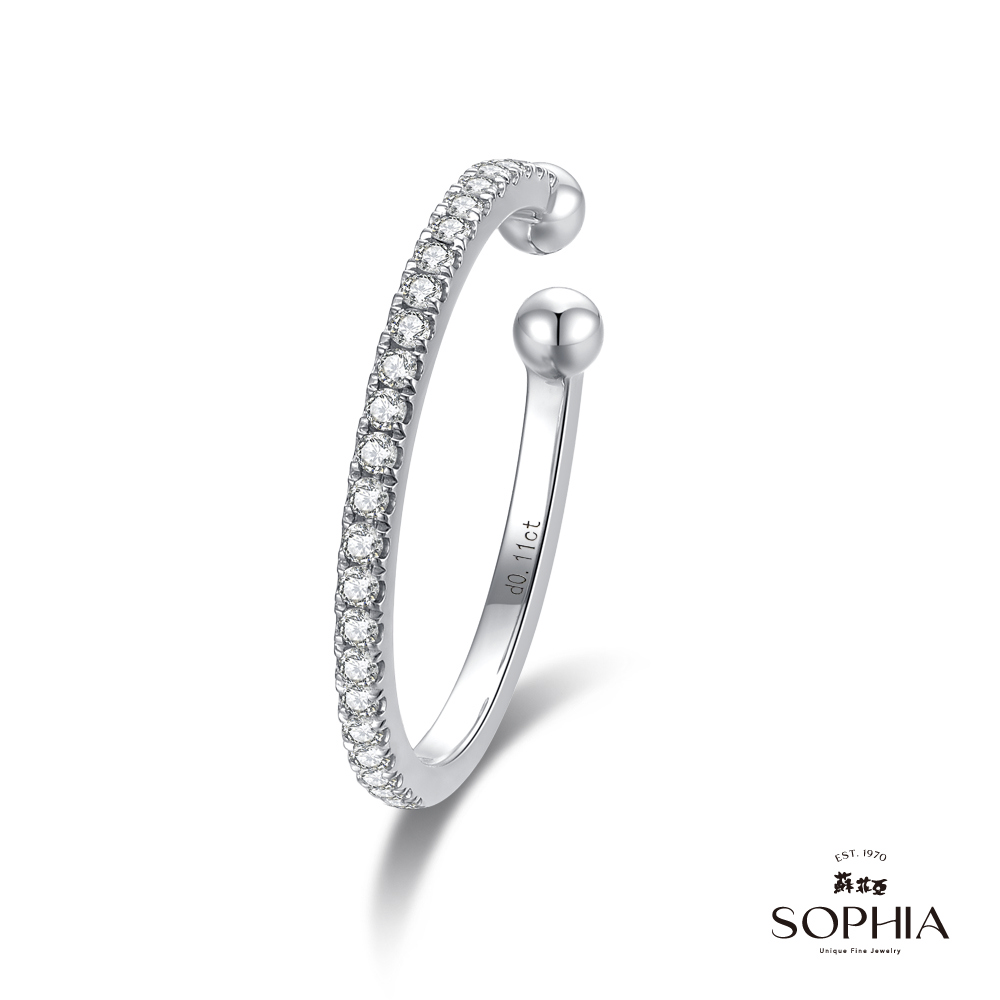 SOPHIA 蘇菲亞珠寶 - 努特 18K金 單邊 鑽石耳環