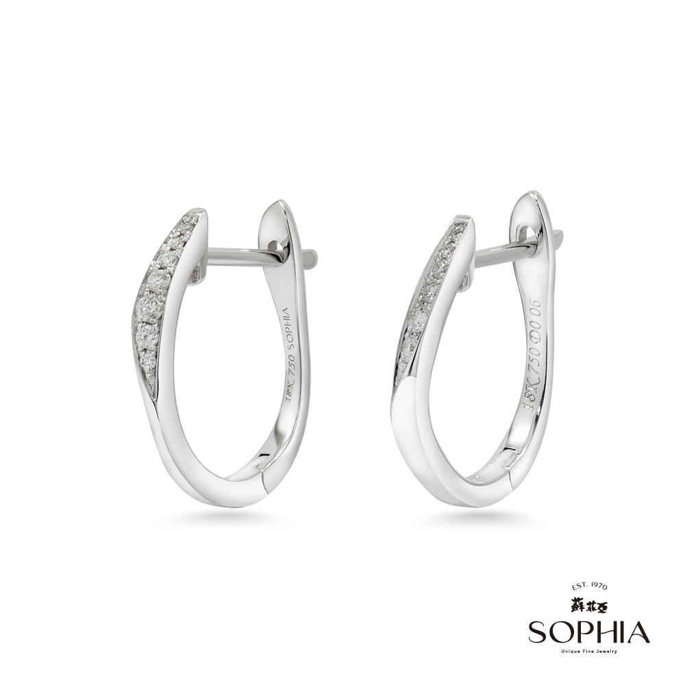 SOPHIA 蘇菲亞珠寶 - 溫蒂 18K金 鑽石耳環