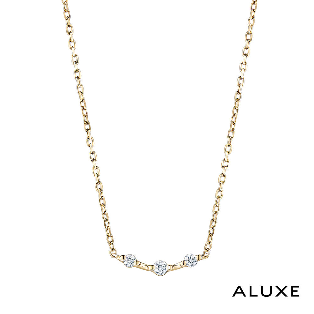 【ALUXE 亞立詩】 Shine 系列 10K祝福鑽石項鍊
