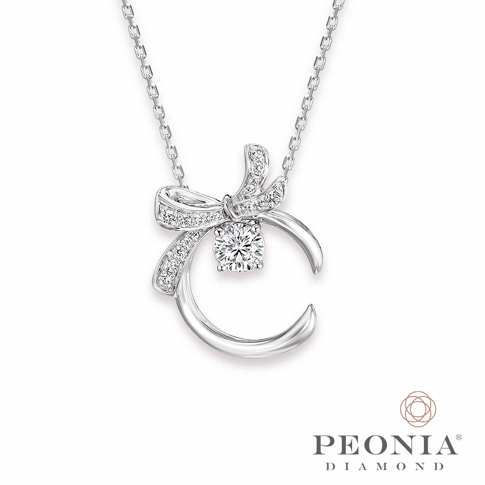 【PEONIA Diamond】Affinity縴悅(結)C型 鑽石吊墜(不含鍊)