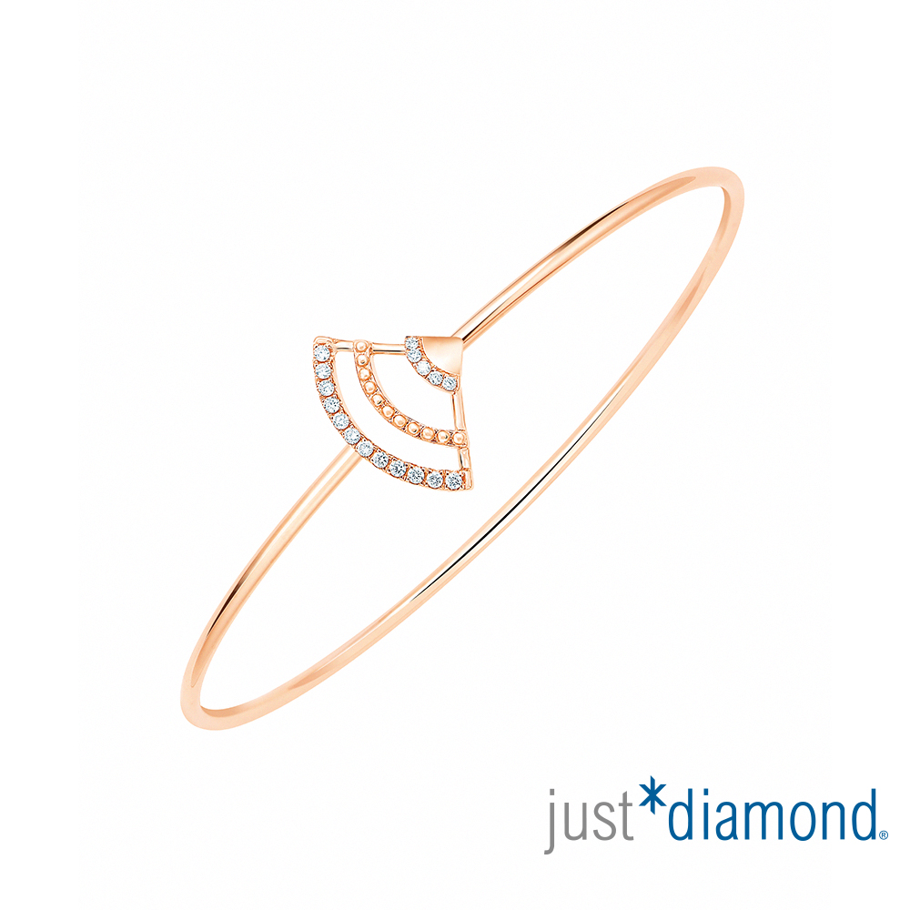 【Just Diamond】18K玫瑰金 永恆之舞 鑽石手環
