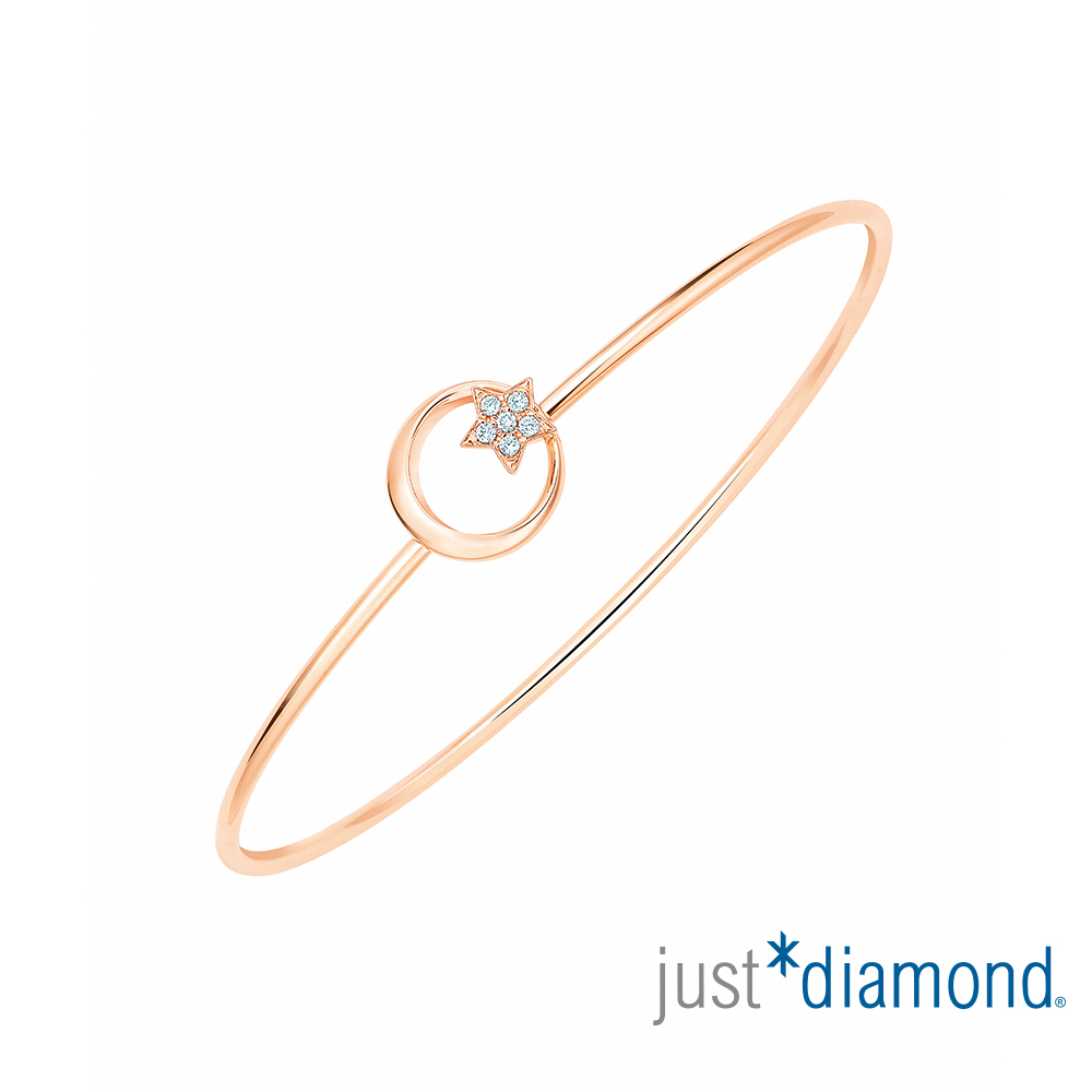 【Just Diamond】18K玫瑰金 星空燦爛 鑽石手環